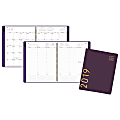 AT-A-GLANCE® Contemporary Weekly/Monthly Appointment Book/Planner, 8 1/4" x 10 7/8", Purple, January to December 2019