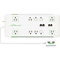 Compucessory Slim 10-Outlet Surge Block Protector, 6' Cord, White, CCS25134 1 thumbnail image