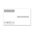 ComplyRight® Double-Window Envelopes For W-2 (5206 And 5208) Tax Forms, 5-5/8" x 9",  Moisture-Seal, White, Pack Of 100 Envelopes