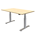 Fellowes® Cambio Height-Adjustable Desk, 60"W x 30" D, Maple