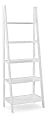 Linon Collette 72"H 5-Shelf Ladder Bookcase, White