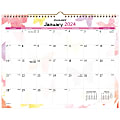 2024 AT-A-GLANCE® Watercolors Monthly Wall Calendar, 15" x 12", January to December 2024, PM91-707