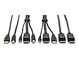 Tripp Lite DisplayPort KVM Cable Kit 4K USB 3.5mm 3xM/3xM USB MM DP MM 6ft - 60 MB/s - Supports up to 3840 x 2160 - Black 1 thumbnail image