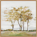 Amanti Art Golden Acre Wood Trees by Isabelle Z Framed Canvas Wall Art Print, 22”H x 22"W, Maple