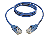 Tripp Lite 3ft Cat5e Cat5 Snagless Molded Slim UTP Patch Cable RJ45 M/M Blue 3' - First End: 1 x RJ-45 Male Network - Second End: 1 x RJ-45 Male Network - Patch Cable - 28 AWG - Blue