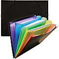 C-Line Rainbow Letter File Pocket - 8 1/2" x 11" - 250 Sheet Capacity - Polypropylene - Black - 1 Each