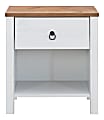 Powell Bennett Nightstand, 22-1/2"H x 20-1/8"W x 13-1/4"D, White/Rustic Oak 1 thumbnail image