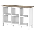Bush Furniture Mayfield 30"H 6-Cube Storage Bookcase, Pure White/Shiplap Gray, Standard Delivery 1 thumbnail image