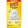 Glad ForceFlex Tall Kitchen Drawstring Trash Bags - 13 gal Capacity - 24"x 27"x1 mil (25 Micron) Thickness - 78362 1 thumbnail image