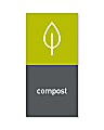 simplehuman Magnetic Trash Label, Compost, 4" x 8", Gray 1 thumbnail image