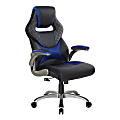 Office Star™ Oversite Gaming Chair, Black/Blue