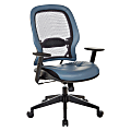 Office Star™ Space 57 Series Dark Air Grid Back Ergonomic Mesh High-Back Managers Office Chair, Blue