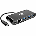 Eaton Tripp Lite series 3-Port USB C hub w/ Gigabit ethernet GbE, USB-C Charging USB Type C USB-C USB 3.1 Hub - Hub - 3 x SuperSpeed USB 3.0 + 1 x USB 3.1 + 1 x 1000Base-T - desktop