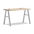 HON Mod 48"W Table Computer Desk, Desert Oak/Silver 1 thumbnail image