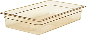 Cambro H-Pan High-Heat GN 1/1 Food Pan, 4"H x 12-3/4"W x 20-7/8"D, Amber, Pack Of 6 Pans