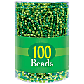 Amscan 393383 St. Patrick's Day Bead Necklaces, Green, Pack Of 100 Necklaces