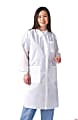 Medline Multilayer Lab Coats With Knit Cuffs, X-Large, 10 Lab Coats Per Box, Case Of 3 Boxes