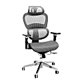 OFM Core Collection Model 540 Ergo Mesh High-Back Chair With Headrest, Gray, Black/Chrome
