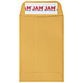 JAM Paper® Envelopes, #4 Coin, Peel & Seal, Brown, Pack Of 50 Envelopes