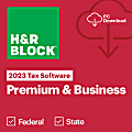 H & R Block Tax Software Premium & Business, 2023, 1-Year Subscription, Windows® Compatible, ESD