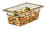 Cambro H-Pan High-Heat GN 1/4 Food Pans, 4"H x 6-3/8"W x 10-7/16"D, Amber, Pack Of 6 Pans 1 thumbnail image