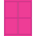 Office Depot® Brand Permanent Labels, LL181PK, Rectangle, 4" x 5", Fluorescent Pink, Case Of 400