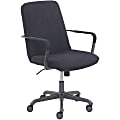 Lorell Dark Gray Multipurpose Chair - Dark Gray Fabric Seat - Dark Gray Fabric Back - 5-star Base - 1 Each