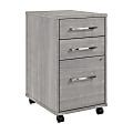 Bush Business Furniture Hustle 3-Drawer Mobile File Cabinet, Platinum Gray, Standard Delivery