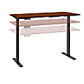 Bush Business Furniture Move 60 Series Electric 72"W x 30"D Height Adjustable Standing Desk, Hansen Cherry/Black Base, Standard Delivery