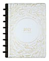 TUL® Discbound Monthly Planner Starter Set, 8-1/2" x 5-1/2", Ice Blue/Gold Foil, January To December 2021 1 thumbnail image