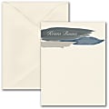 Custom Premium Stationery Flat Note Cards, 5-1/2" x 4-1/4", A Splash Of Color, Ecru-Ivory, Box Of 25 Cards 1 thumbnail image