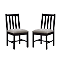 Linon Perry Side Chairs, Gray/Black, Set Of 2 Chairs