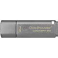 Kingston 8GB DataTraveler Locker+ G3 USB 3.0 Flash Drive - 8 GB - USB 3.0 - 80 MB/s Read Speed - 10 MB/s Write Speed - Silver - 1 Each 1 thumbnail image