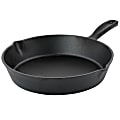 Oster Castaway Round Cast Iron Grill Pan, 10”, Black