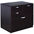 Boss Office Products Combo 31”W x 22”D Lateral 4-Drawer File Cabinet, Mocha 1 thumbnail image