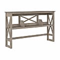 Bush® Furniture Key West 60"W Desk Hutch, Washed Gray, Standard Delivery