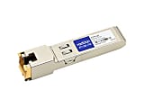 AddOn - SFP (mini-GBIC) transceiver module (equivalent to: HP J8177B) - 1GbE - 1000Base-TX - RJ-45 - up to 328 ft - TAA Compliant - for HPE 4208, 6200, 93XX, Switch 5304XL-32, Switch 5308XL-48, Switch 53XX