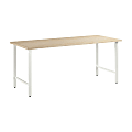 Bush Business Furniture Hustle 72"W Computer Desk With Metal Legs, Natural Elm, Standard Delivery