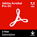 Adobe® Acrobat® Professional DC, 1-Year Subscription, Download