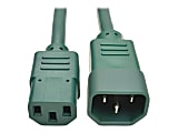 Eaton Tripp Lite Series PDU Power Cord, C13 to C14 - 10A, 250V, 18 AWG, 6 ft. (1.83 m), Green - Power extension cable - P004006AGN 1 thumbnail image