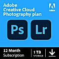 Adobe® Creative Cloud® Photography Plan w/ 1TB, 1-Year Subscription, Download