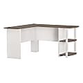 Ameriwood™ Home Dakota 51"W L-Shaped Computer Desk With Bookshelves, White