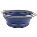 Oster Bluemarine Collapsible Round Plastic Colander, Blue