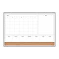 U Brands 4N1 Magnetic Dry Erase Combo Board, 35" x 23" Inches, Silver Aluminum Frame