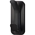 Lorell Magnetic Double Coat Hook, 2-1/4"H x 2-1/2"W x 5"D, Black 1 thumbnail image
