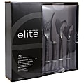 Gibson Elite Stonehenge 20-Piece Flatware Set, Black
