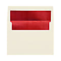 LUX Invitation Envelopes, A7, Peel & Stick Closure, Natural/Red, Pack Of 250