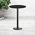 Flash Furniture Round Bar-Height Table, 43-1/8"H x 30"W x 30"D, Black 1 thumbnail image