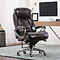 Serta® Works Bonded Leather/Mesh High-Back Office Chair With Smart Layers Technology, Opportunity Gray/Black/Silver 1 thumbnail image