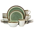 Gibson Elite Moonstruck 16-Piece Ceramic Dinnerware Set, Green 1 thumbnail image